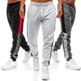 Men's Pants Men Casual Splicing Printed Straight Pocket Sport Baggy Sweatpants Sportswear Man Y2k Clothing Gym Work Trouser Pantalones