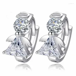 Stud Earrings Ne'wTemperament Little Angel Ear Jewellery First Silver Plated Buckles Female Crystal Factory Wholesale