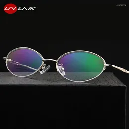 Sunglasses Frames Metal Titanium Glasses Frame Memory Female Rimless Eyeglass Male Oval Eyewear Anti-UV Fashion