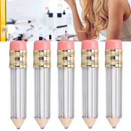 Storage Bottles 5ml Pencil Shaped Empty Lip Gloss Tube Makeup Jars 5pcs Container DIY Refillable Oil For Women Girls