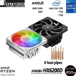 Mice Jonsbo Hx6200d Down Pressure High Performance Cpu Cooler 6 Heat Pipe Argb Radiator Intel Lga 1700 1200 115x Amd Am4 Am5