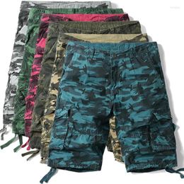 Men's Shorts Camouflage Cargo Men Summer Tactical Outdoor Casual Multi-Pocket Loose Work Man Military Short Pants Hiking