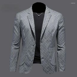 Men's Suits Suit Jacket Fashion Pattern Handsome Luxury Casual Spring Autumn Male High Quality Plus Size Outwear 2024