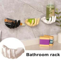 Hooks Easy Installation Wall Hook Fun Functional Hand-shaped For Bathroom Storage Set Of 2 Punch-free Soap Holders