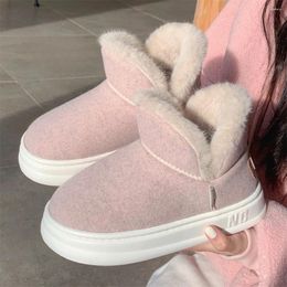 Slippers ASIFN Winter Cotton Women Soft Sole Plush Boots Footwear House Non-Slip Cosy Outdoor Fuzzy Fashion Zapatos De Mujer