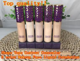 Top quality!! contour Concealer 5 colors Fair Light Light medium Medium Light sand 10ml liquid foundation DHL free delivery2596792