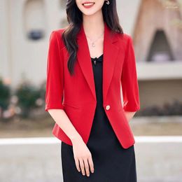 Women's Suits Elegant Formal Blazers Jackets Coat For Women Spring Summer Professional Business Work Wear OL Styles Outwear Tops Blaser