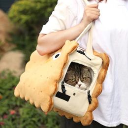 Cat Carriers Lightweight Portable Out Handbag Pet Dog Car Seats Box Bag For Small Medium Travel Tote B03E