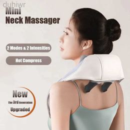 Full Body Massager 2023 Electric Neck And Back Massager Wireless Neck Shoulder Kneading Massage Pillow Cervical Back Muscle Relaxing Massage Shawl 240407