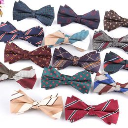 Bow Ties New striped bow casual shirt bow female bow adult floral bow Cravats party wedding bow giftC240407