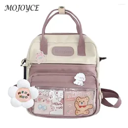 School Bags Casual Fashion Pins Kawaii Backpack 10.23x9.44x3.54in JK Uniform Bag With Zipper Japanese Style For Outdoor Gift