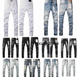 Uomini neri jeans viola jeans ds marchio vintage impilato jean denim slim fit pantaloni streetwear women trendy woman alla moda retrò gelidi pantaloni bianchi magri