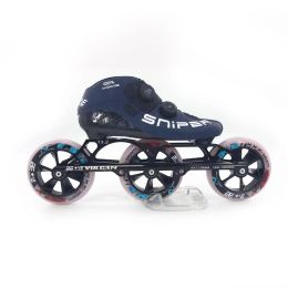 Shoes Original Professional BE+VE SNIPER Inline Speed Skates 3X125mm Cado Dualhard wheels Race Shoes BE Vulcan Marathon Roller Skates