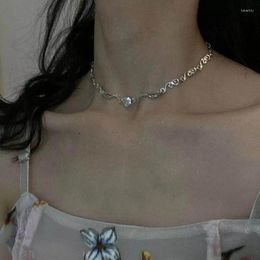Chains Love- Diamonds Angel Wing Aesthetic Necklace Fashion Simple Clavicle Chain Women