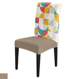 Chair Covers Medieval Multicolored Geometry Cover Stretch Elastic Dining Room Slipcover Spandex Case For Office