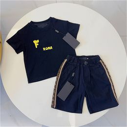 Kids Sets T-shirt And Pant Children Cotton Double G Boys Girls Summer Suit Sport 2-9 Years Designer T-Shirt Pants Set Brand 2Piece Clothing F4