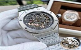 2022 new men039s Cutout automatic chain mechanical watch sapphire glass stainless steel watchband 30 meters waterproof5807540