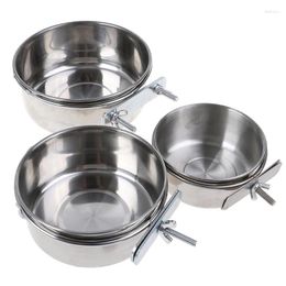 Other Bird Supplies Stainless Steel Parrot Food Box Water Bowl Cup Trough Feeding Dish