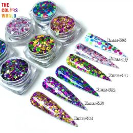 Glitter TCT243 Christmas Mix Nail Glitter Xmas Nail Art Decoration Nail Design Body Glitter FacePainting Makeup Handwork DIY Decoration