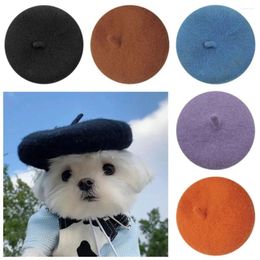 Dog Apparel Cute Leather Adjustment Warm Earmuffs Ear Muffs Pet Cap Headgear Beret Hat