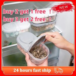 Storage Bottles Kitchen Food Box Double Compartment Covered Grain Sealed Tank Multifunctional Organisers