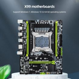 Motherboards X99 Motherboard Set 3 PIN LGA2011 Desktop Motherboard E5 2678 V3V4 CPU PC Mainboard 64GB Memory NVME M.2 Slot 1866MHz /3200MHz