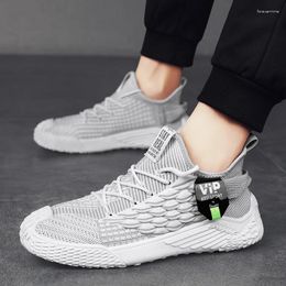 Casual Shoes Sneakers Men 2024 Breathable Stretch Fabric Soft Comfortable Running Sport Lightweight