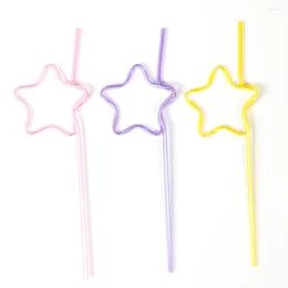 Drinking Straws 10pcs/set Multi-color PET Curved Flexible Straw Party Bar Accessories Random Color