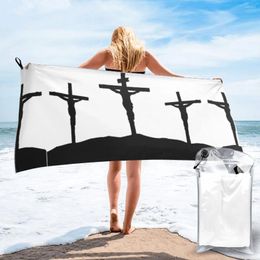 Towel Crucifixion At Sunset Bella Canvas Unisex Sweat Quick Dry Cute Gym Small Size Cool