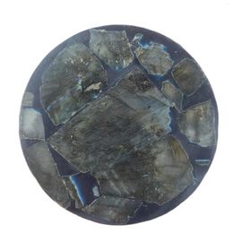 Decorative Figurines Product! Colourful Labradorite Plate Slice Crystal Craft Free Pedestal Mineral Specimen Display Home Decoration