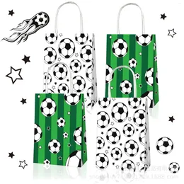 Gift Wrap Soccer Party Favours Bag Football Theme Candy Bags With Twist Ties Packaging Kids Birthday Decor