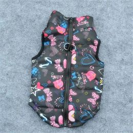 Dog Apparel Christmas Snowflake Jacket Thick Warm Pet Coat For Autumn And Winter Outdoor Puppy Vest With Zipper Durable Harness