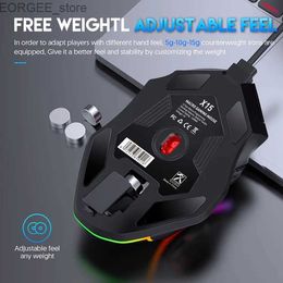 Mice 12800DPI Free Weight Macro RGB Gaming Mouse 12 Programmable Key Gaming Mouse RGB Light Max to Level 6 Suitable for PC Mac gun PUBG Laptops Y240407VYXE