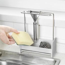 Kitchen Storage Dish Towel Sponge Holder Detachable Cleaning Cloth Rack Sturdy Durable Sink Organizer For Cabinet Pantry