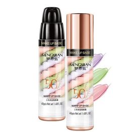 One Step Colour Corrector Primer Makeup Base Threecolor Mixed Oil Control Invisible Pore Isolation Cream Brightening Face Make up8721331