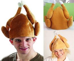 Roasted Turkey Hat Thanksgiving Day Party Funny Adults Outfit Accessory Orange Costume Dress Up Props4524367
