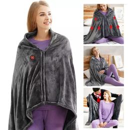 Blankets USB Heated Blanket Electric Throw 3 Heating Level Shawl Coral Velvet Fast For Indoor Outdoor