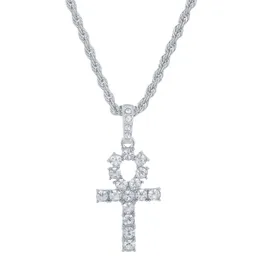 Pendant Necklaces Men Women Hip Hop Cross Necklace With 4mm Zircon Tennis Chain Iced Out Exquisite Bling Jewelry Fashion Trendy Creative