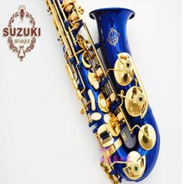 Japan Suzuki Brand New Saxophone E Flat Alto High Quality Blue saxophone With case Professional Musical Instruments 6543881