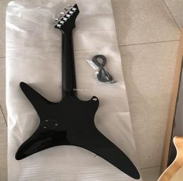 Shhipping 24 Frets RICH Stealth Chuck Schuldiner Gloss Black Electric Guitar Wrap Around Tailpiece Rosewood Fingerboard9116715