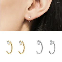 Stud Earrings CREAMY Women Gold Silver Filled Water Drop CZ Zircon Piercing Ear Rings Small Earring Girls Jewelry Wholesale