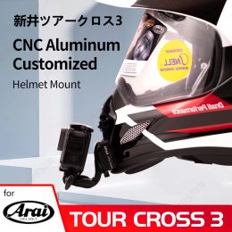 Cameras Arai Tour Cross 3 Customized CNC Aluminium Helmet Chin Mount for GoPro Insta360 DJI Motorcycle Camera Helmets Accessories