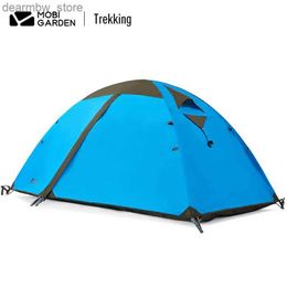 Tents and Shelters MOBIGARDEN Classic Nature Hike Ultralight Outdoor Camping Tent 210T Fabric 1/2/3/4 Person Tent Waterproof Panoramic Front Hall L48