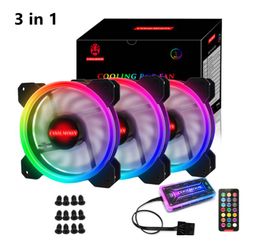 3 Packs RGB Case Fans 120mm 12cm High Airflow Quiet Adjustable Colourful PC Fan for Computer Cases8531914