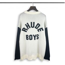 Mens Designer Sweaters Retro Classic Fashion Cardigan Sweatshirts Men tröja brev broderi rund hals bekväm jumpera1