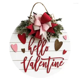 Decorative Flowers Valentines Day Front Door Sign Welcome Pendants Wooden Signs Happy Holiday Ornaments