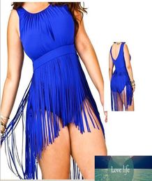 Plus size Dresses Fringe Swimwear Swimsuits Sexy Push Up High Waist One Piece Big size Tassel Bathing Suits Swimsuits Beachwea1365682