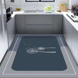 Kitchen Specific Full Floor Mat Luxurious and Pvc Washable Erasable Waterproof Oil Resistant Non Slip Stain Cut