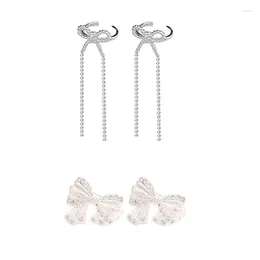 Backs Earrings Fashion No Piercing Ear Clip Unique Bowknot Cuffs Elegant Jewellery Suitable For Fashionable Look