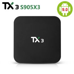 Box TX3 Amlogic S905X3 TV BOX Android 9.0 4GB RAM 32GB 64GB ROM Smart Set Top Box wifi Bluetooth 4K 8K HD Media Player 2GB 16GB